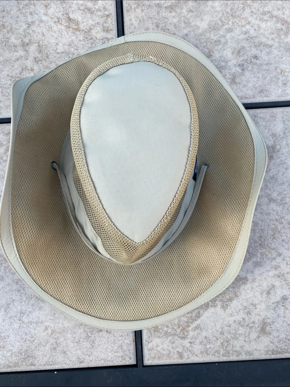 The Original Panama Jack Mesh Crown Safari Sun Hat Men's Large Beige #31905